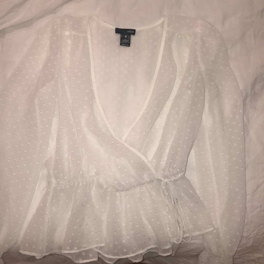 Aqua sheer long sleeve